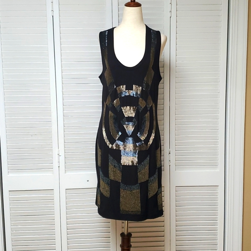 Adrianna Papell Evening Beaded Cocktail Dress 14